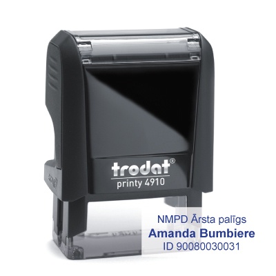 Ārsta taisnstūra zīmogs 26x9mm Printy 4910