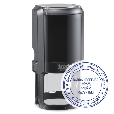 Zīmogs izziņām, receptēm, veidlapām Ø 40mm Printy 4642