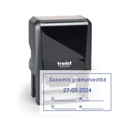 Grāmatvedības zīmogs 56x33mm Printy 4730